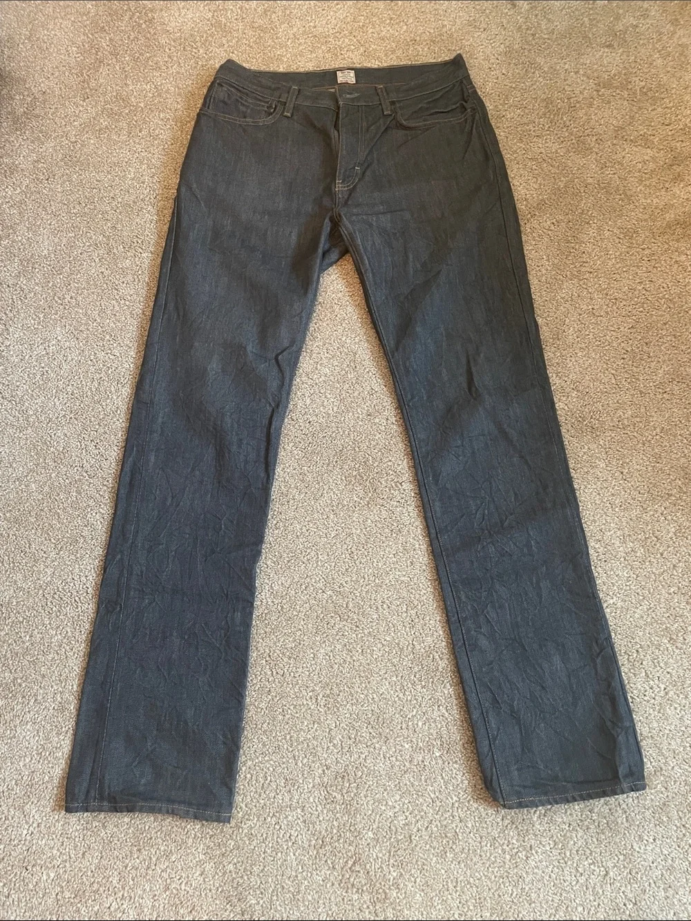 J. Crew Men's Straight Jeans in Dark Charcoal 32x34
